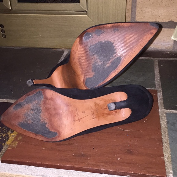 TopShop Black Heels Size 36/6 Made in Spain - Picture 6 of 8